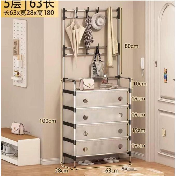 Étagère de rangement de chaussures et porte accessoires