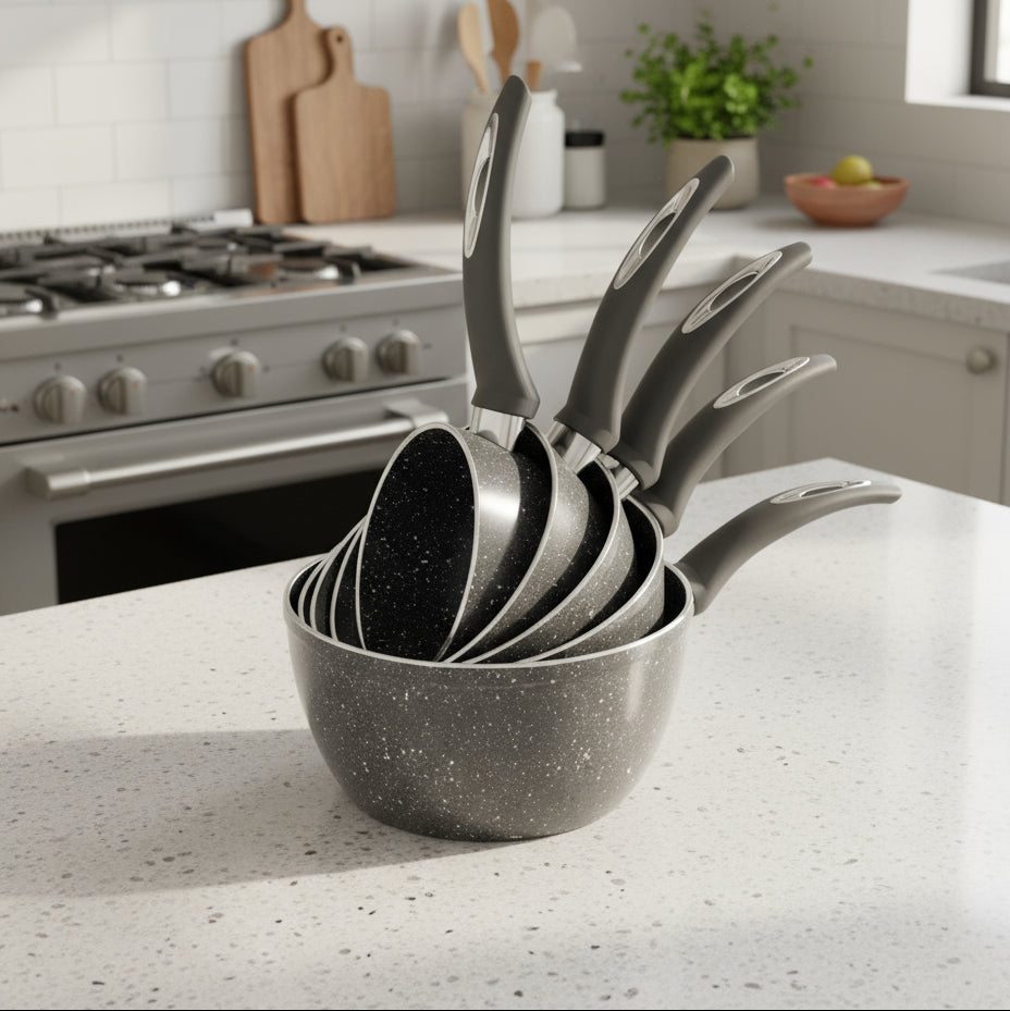 🍳 Ensemble de casseroles effet pierre
