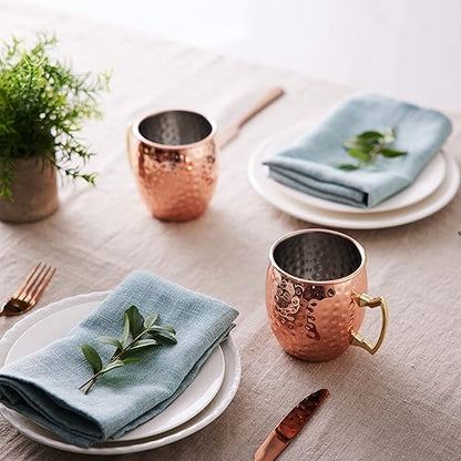 4 mug en cuivre de qualité alimentaire