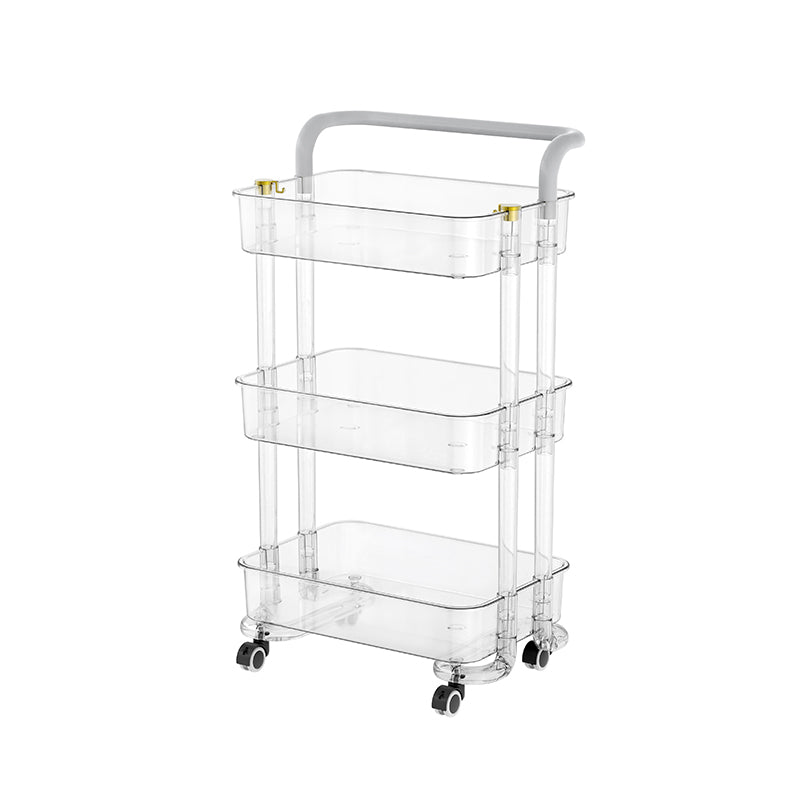 chariot de rangement utilitaire transparent