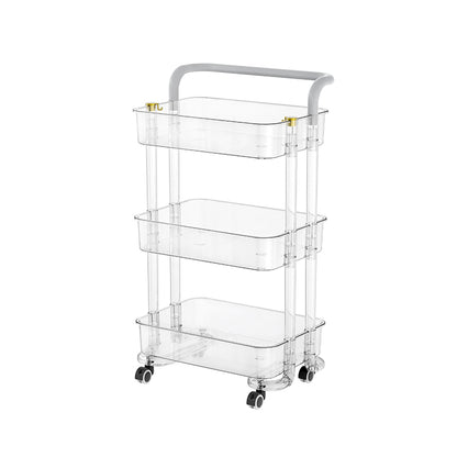 chariot de rangement utilitaire transparent