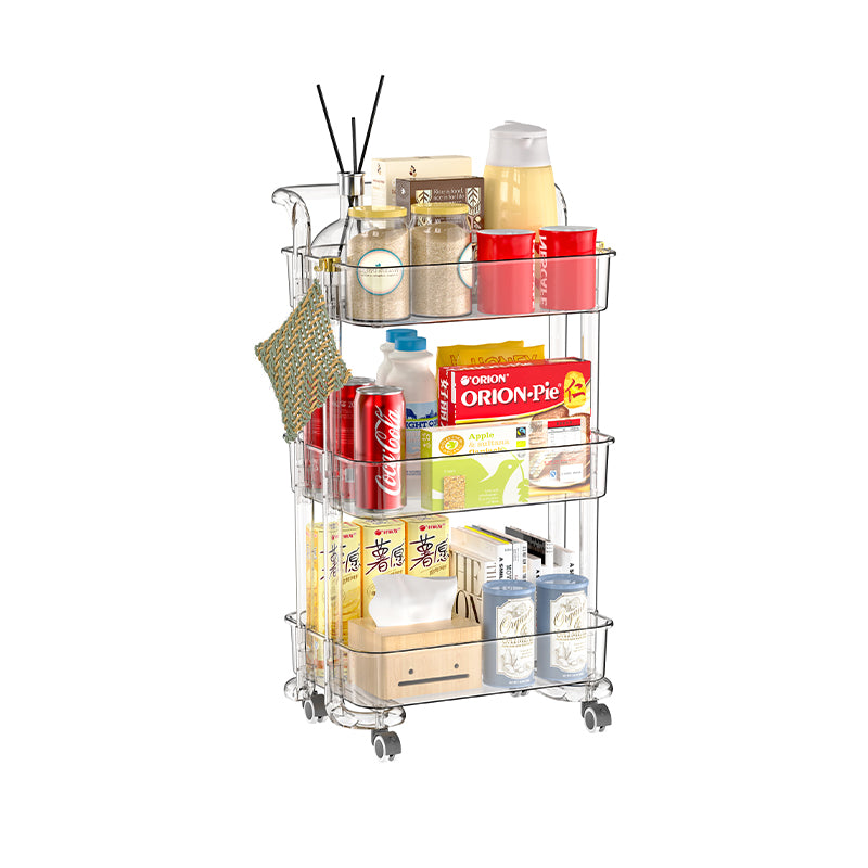 chariot de rangement utilitaire transparent