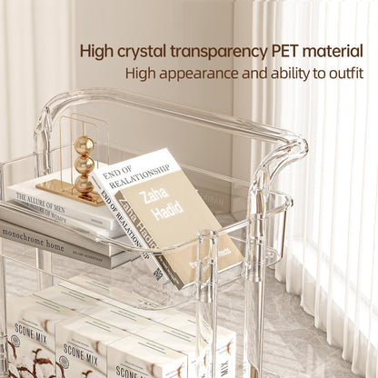 chariot de rangement utilitaire transparent