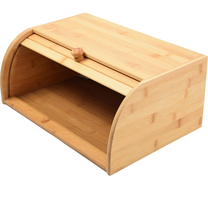 Boîte à pain en bambou – Boîte de conservation du pain en bois, design naturel