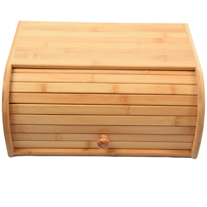 Boîte à pain en bambou – Boîte de conservation du pain en bois, design naturel