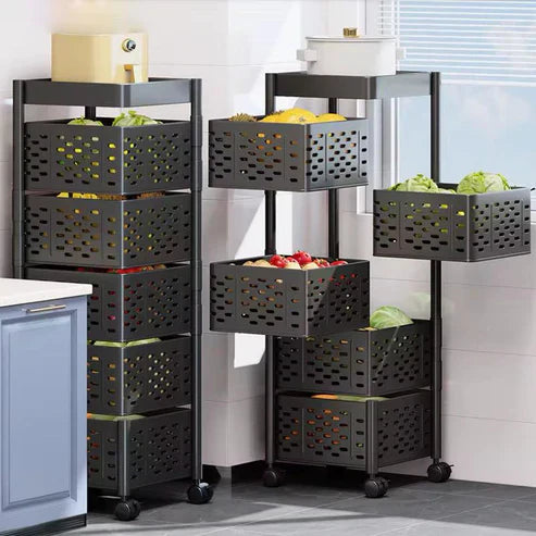 Étagère de rangement rotative pour légumes
