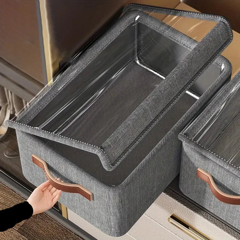 3 Boîte de Rangement pour vêtements avec couvercle