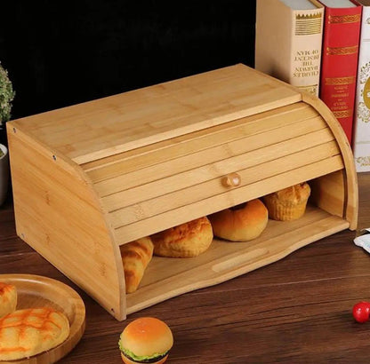 Boîte à Pain Bambou – Design Naturel & Couvercle Pratique